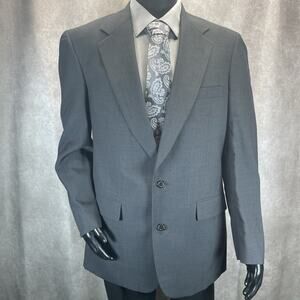 Vintage SOUTHWICK Mens 42 Tall Gray Sport Coat Blazer Made in USA Classic Office